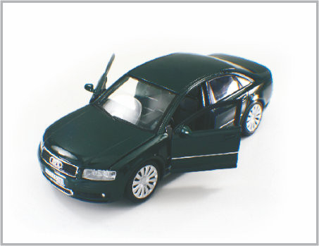 Китай 1/24 Diecast автомобили Audi A8 масштабной модели сплава яркие черные изготовленные на заказ как домой Decoratio поставщик