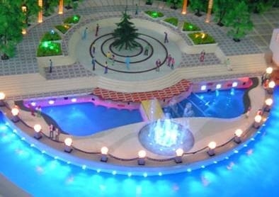 Водить освещающ пейзаж масштабной модели для коммерчески плана площади поставщик