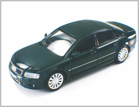 1/24 Diecast автомобили Audi A8 масштабной модели сплава яркие черные изготовленные на заказ как домой Decoratio поставщик